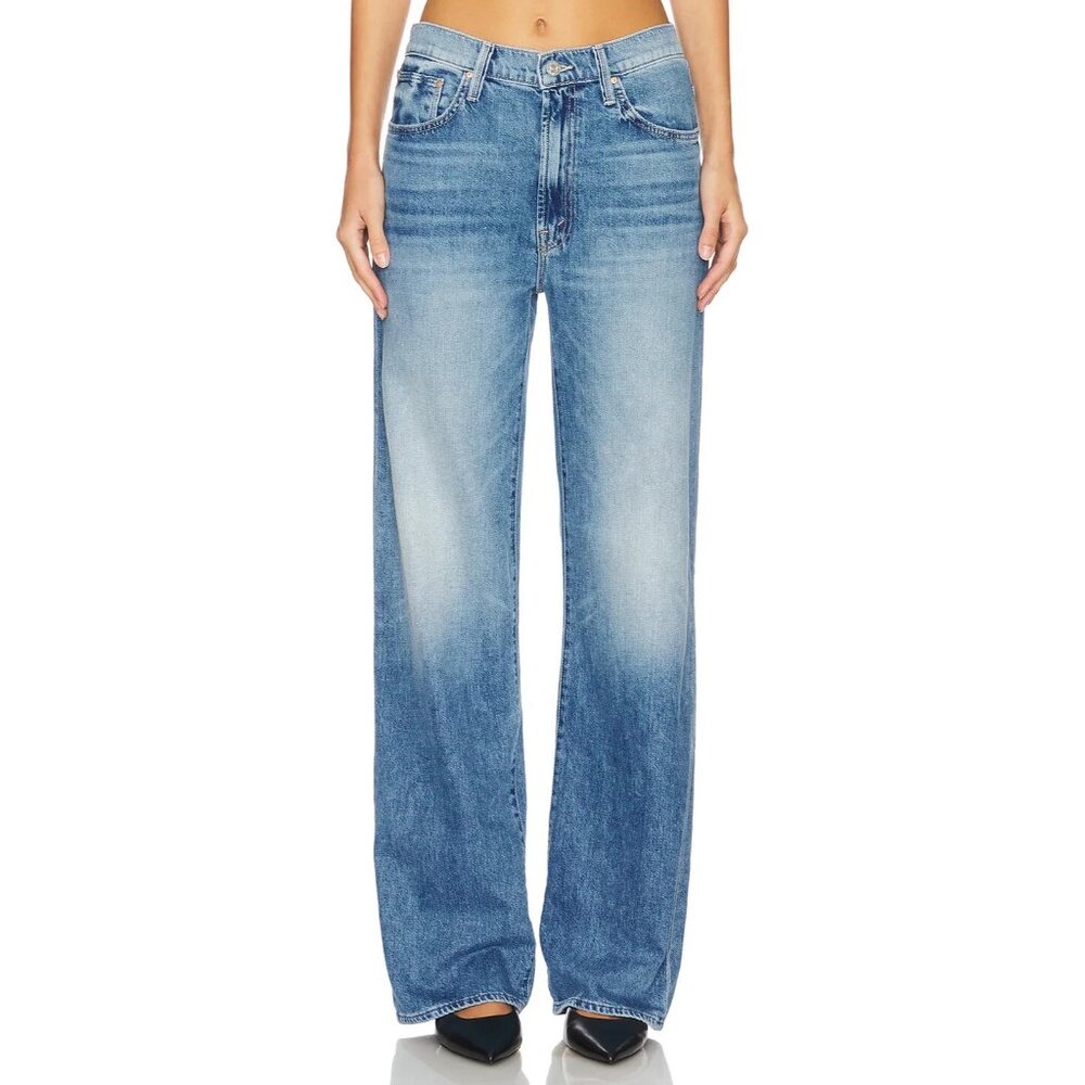 MOTHER Light Blue Wide-Leg Jeans